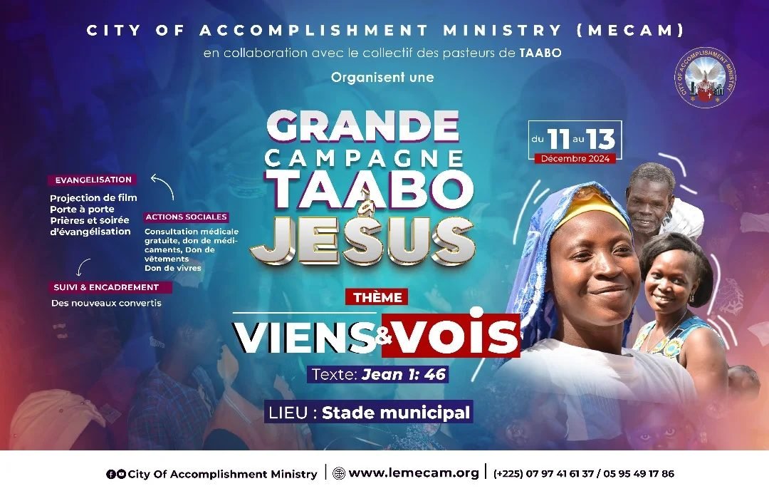 Affiche de la campagne Taabo à Jésus